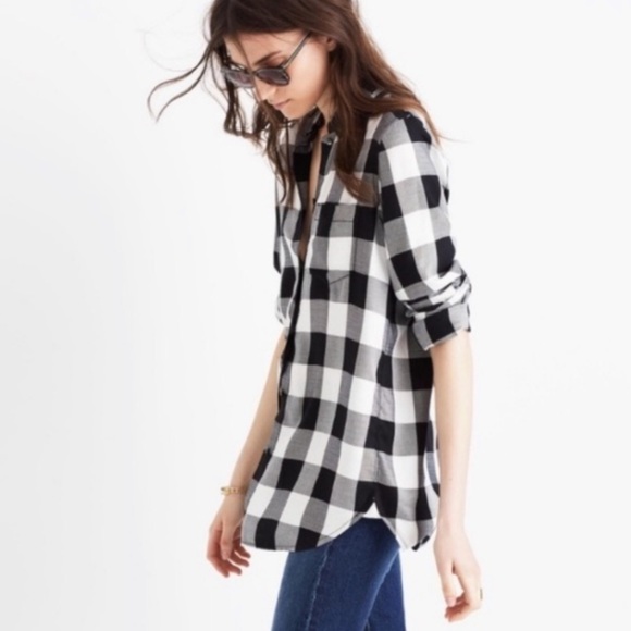 Madewell NWOT Oversized Buffalo Plaid Flannel - Picture 4 of 10